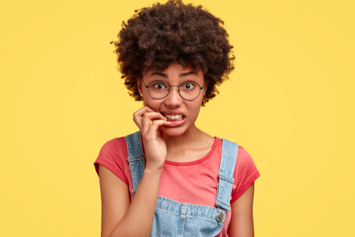 beautiful African American female feels anxious and surprised-img-blog